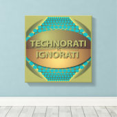 Technorati vs Ignorati Leinwanddruck (Insitu (Holzboden))