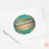 Technorati vs Ignorati Quadratischer Aufkleber (Umschlag)