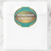 Technorati vs Ignorati Quadratischer Aufkleber (Tasche)