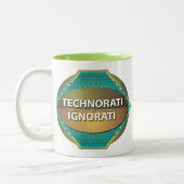 Technorati vs Ignorati Zweifarbige Tasse (Links)