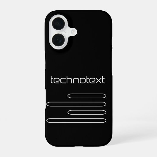 Technotext Techno Text Logo iPhone 16 Hülle (Rückseite)
