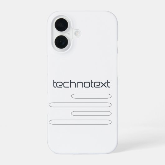 Technotext Techno Text Logo iPhone 16 Hülle (Rückseite)