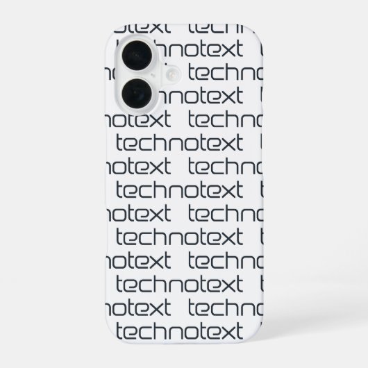 Technotext Techno Text Logo iPhone 16 Hülle (Rückseite)