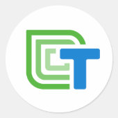 Technovation Girls-Ikone Runder Aufkleber (Vorderseite)