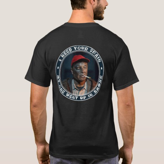 Technozombie braucht Ihr Gehirn T-Shirt (Rückseite)