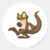 Techo Brown Runder Aufkleber (Vorderseite)