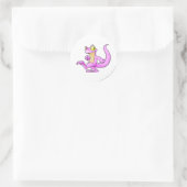 Techo Rosa Runder Aufkleber (Tasche)