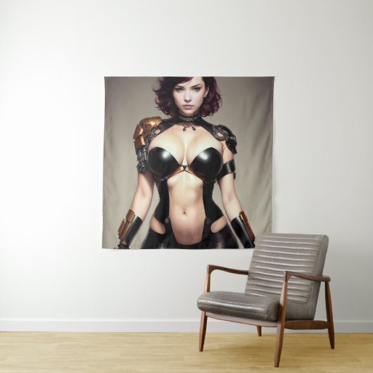 Techpunk Lara Wandteppich (Beispiel)