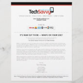 TechSavvy Ad Page Flyer (Vorne)