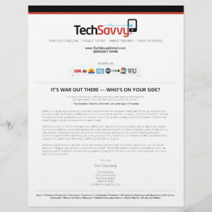 TechSavvy Ad Page Flyer