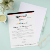 TechSavvy Ad Page Flyer (Vorderseite & Rückseite)