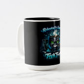 TechTwat Zweifarbige Tasse (Vorderseite Links)