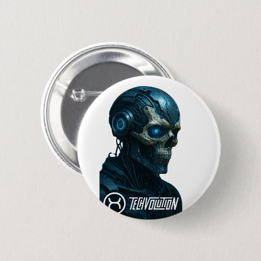 TECHVOLUTION - ZYBORGSKULL BUTTON (Vorne & Hinten)