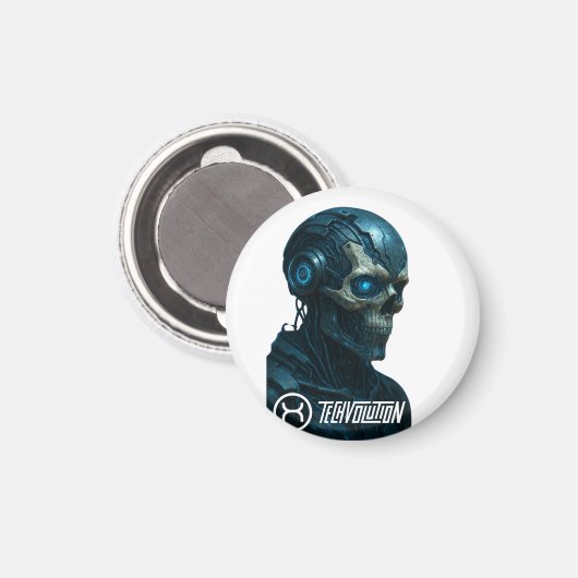 TECHVOLUTION - ZYBORGSKULL MAGNET (Vorderseite/Rückseite)