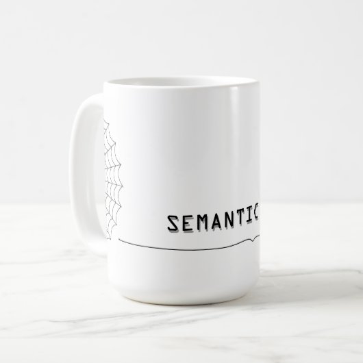TechWords - semantische Netz-Tasse Kaffeetasse (Vorderseite Links)