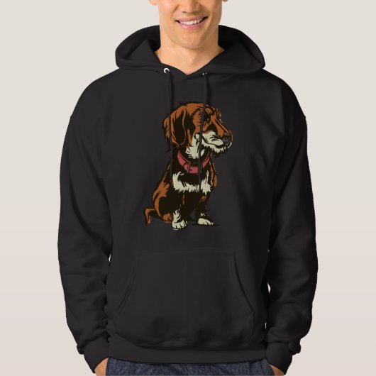 Teckel Dackel Motif Hoodie (Vorderseite)