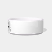 Teckel Minimalist Line Art personalized bowl Napf (Rechts)