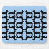 Teckel Schwarzes und Blau Mousepad (Vorne)
