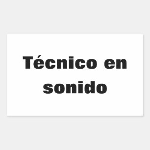 Técnico en sonido rechteckiger aufkleber
