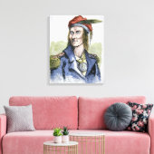 Tecumseh (1768-1813) (farbige Gravur) Leinwanddruck (Insitu (Wohnzimmer))