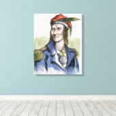 Tecumseh (1768-1813) (farbige Gravur) Leinwanddruck (Insitu (Holzboden))