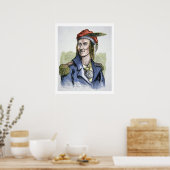 Tecumseh (1768-1813) (farbige Gravur) Poster (Küche)