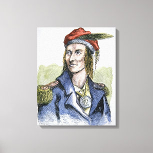 Tecumseh (1768-1813) (farbiger Stich) Leinwanddruck