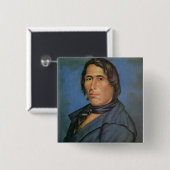 Tecumseh (1768-1813) (Öl auf Leinwand) Button (Vorne & Hinten)