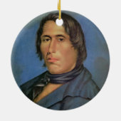 Tecumseh (1768-1813) (Öl auf Leinwand) Keramik Ornament (Hinten)