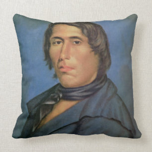 Tecumseh (1768-1813) (Öl auf Leinwand) Kissen