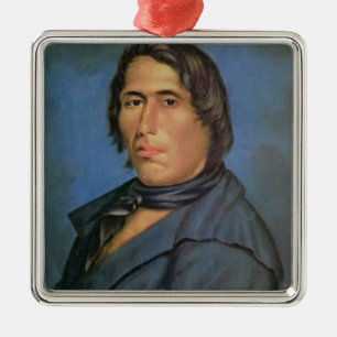 Tecumseh (1768-1813) (Öl auf Leinwand) Silbernes Ornament