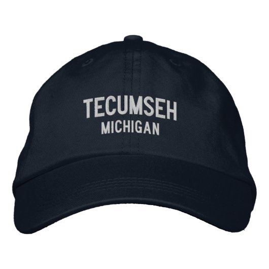 Tecumseh Michigan Embroidered Baseball Hat Bestickte Baseballkappe (Vorderseite)