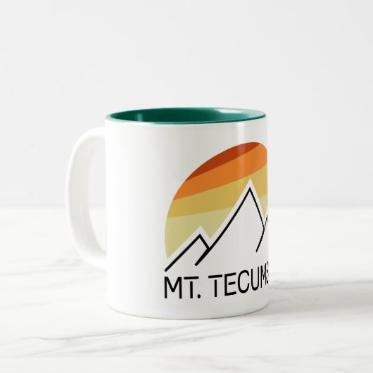 Tecumseh New Hampshire Retro Zweifarbige Tasse (Vorderseite Links)