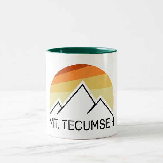 Tecumseh New Hampshire Retro Zweifarbige Tasse (Mittel)