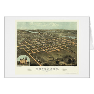 Tecumseh, panoramische Karte MI - 1868