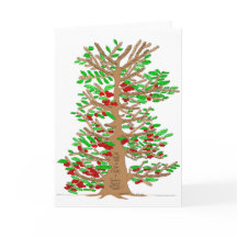 Ted and Inga Knutson Family Tree Grußkarte