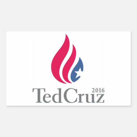 Ted Cruz 2016-Logo Rechteckiger Aufkleber (Vorderseite)