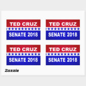 Ted Cruz 2018 Senatsticker Rechteckiger Aufkleber (Blatt)
