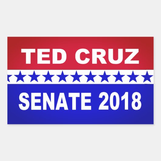 Ted Cruz 2018 Senatsticker Rechteckiger Aufkleber (Vorderseite)