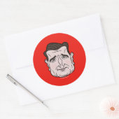 Ted Cruz Cartoon-Sticker Runder Aufkleber (Umschlag)