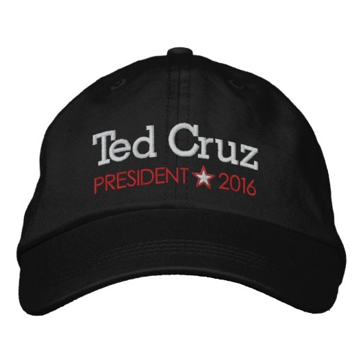 Ted Cruz für Präsident 2016 Bestickte Baseballkappe (Vorderseite)