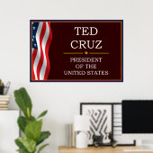 Ted Cruz für Präsident V3 Poster (Heimbüro)