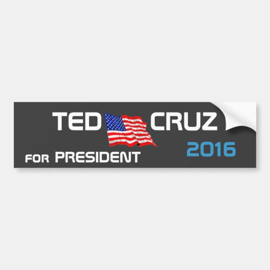 Ted Cruz für Präsidenten 2016 Autoaufkleber (Vorne)