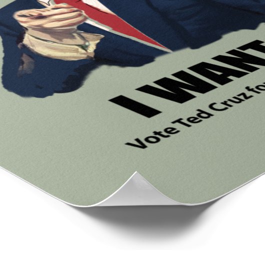 Ted Cruz Poster (Ecke)