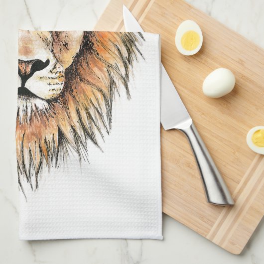 Ted das Löwe-Tee-Tuch Geschirrtuch (Viertel Falte)