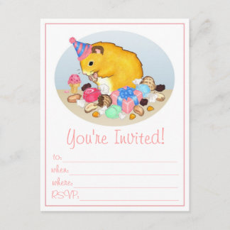 Ted die Hamster-Party Einladungen