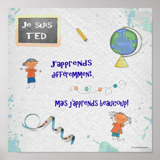 TED j'apprends différemment Poster (Vorne)