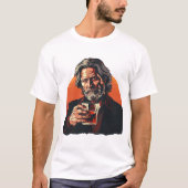 Ted Kaczynski Drinks Whiskey T-Shirt (Vorderseite)