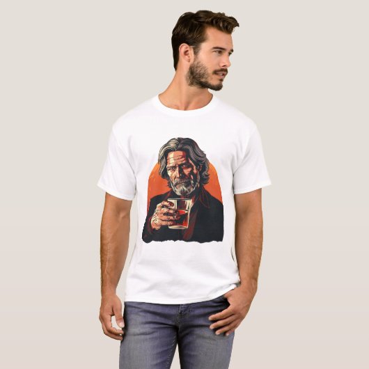 Ted Kaczynski Drinks Whiskey T-Shirt (Vorne ganz)