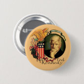 Ted Kennedy Retro-Gedächtnisschaltfläche Button (Vorne & Hinten)